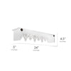 Hand-Carved Wood Floating Wall Shelf - Whitewashed (24”)